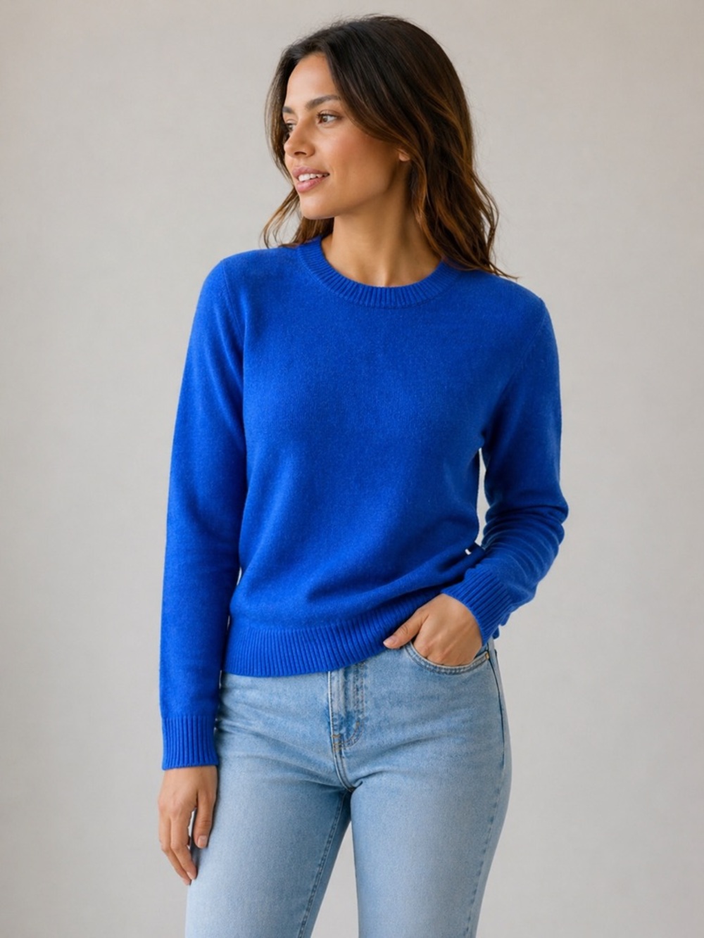 J.Crew Blue Crewneck Sweater XS Lightweight Knit Casual Pullover